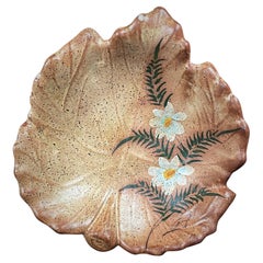 Vallauris Floral Ceramic Catchall Schale aus dem 20. Jahrhundert - 2Y320, Vintage