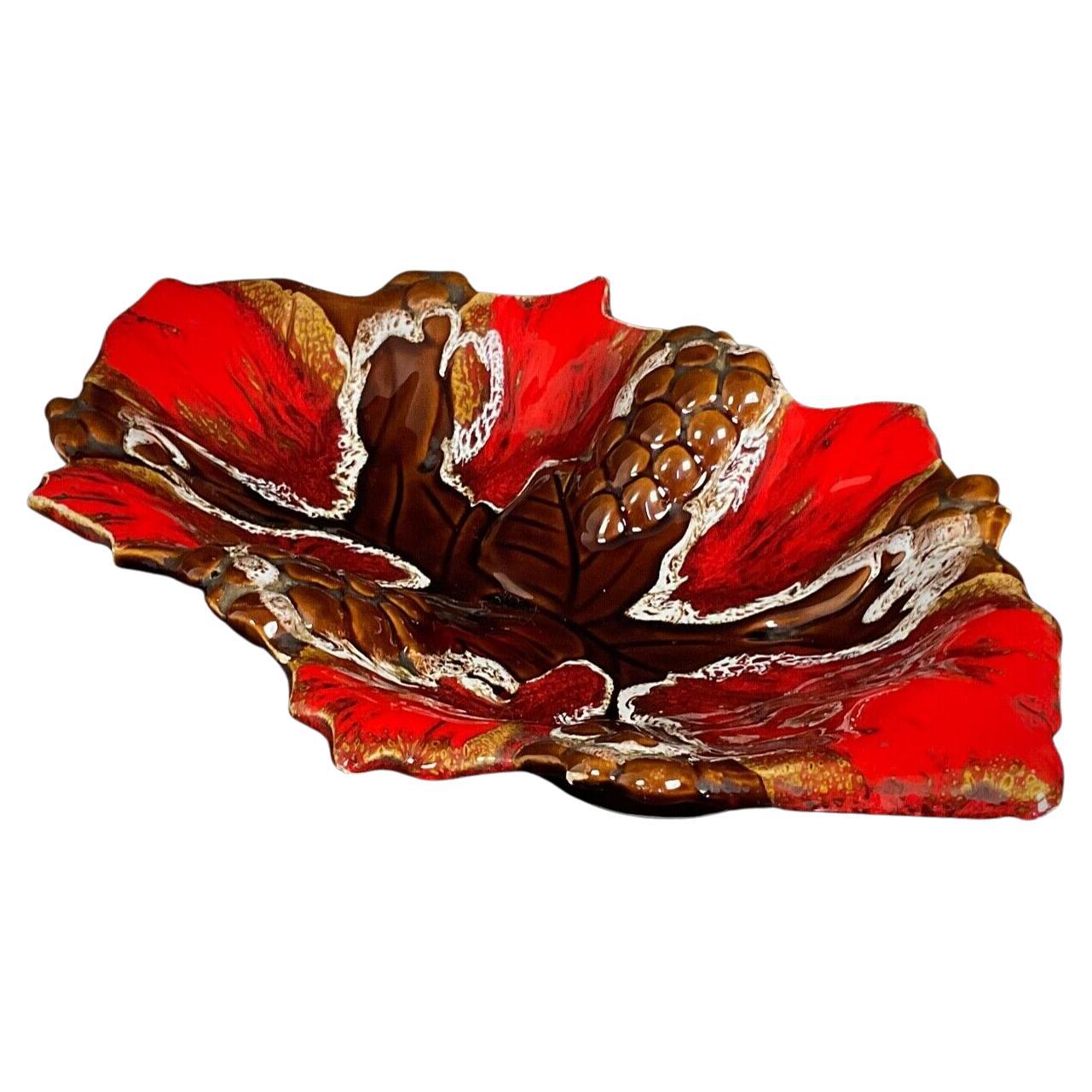 Bandeja de servir vintage con forma de hoja Vallauris del siglo XX - 2Y345