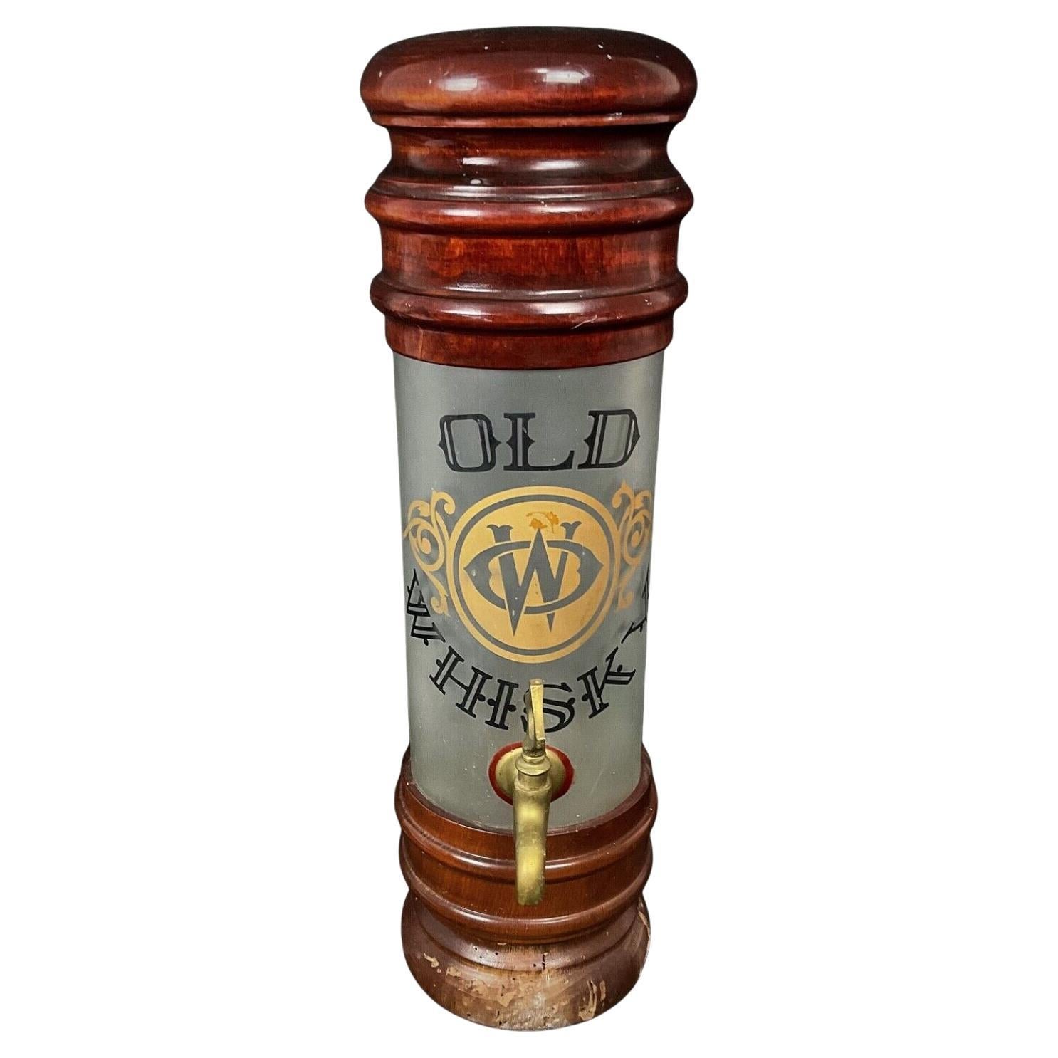 Whisky-Spender aus Holz und Glas, 20. Jahrhundert - Frankreich - 2Y467