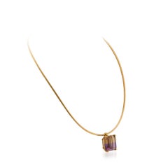 Vintage 20thC 18K Gold & 15 Carat+ Bi-Colour Tourmaline Choker Necklace