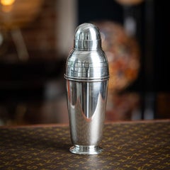 Vintage 20thC Art Deco Silver Plated Cocktail Shaker By Asprey Of London c.1930