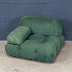 Vintage 20thC "Camaleonda" Green Fabric Armchair By Mario Bellini For B&B Italia