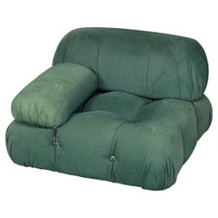 Vintage 20thC "Camaleonda" Green Fabric Armchair By Mario Bellini For B&B Italia