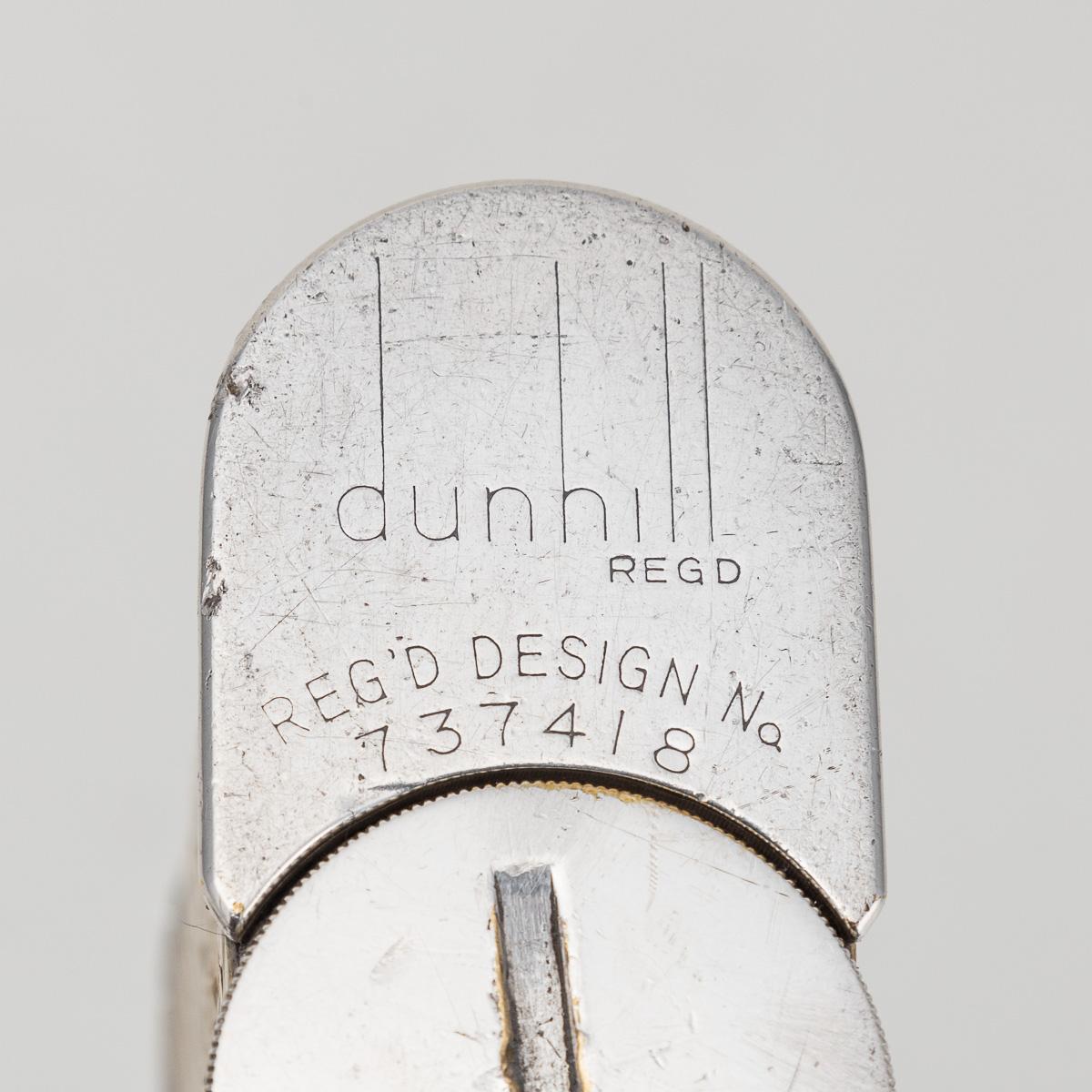 Accendino da tavolo Dunhill del XX secolo in pelle di serpente e placcato in argento c.C. in vendita 11