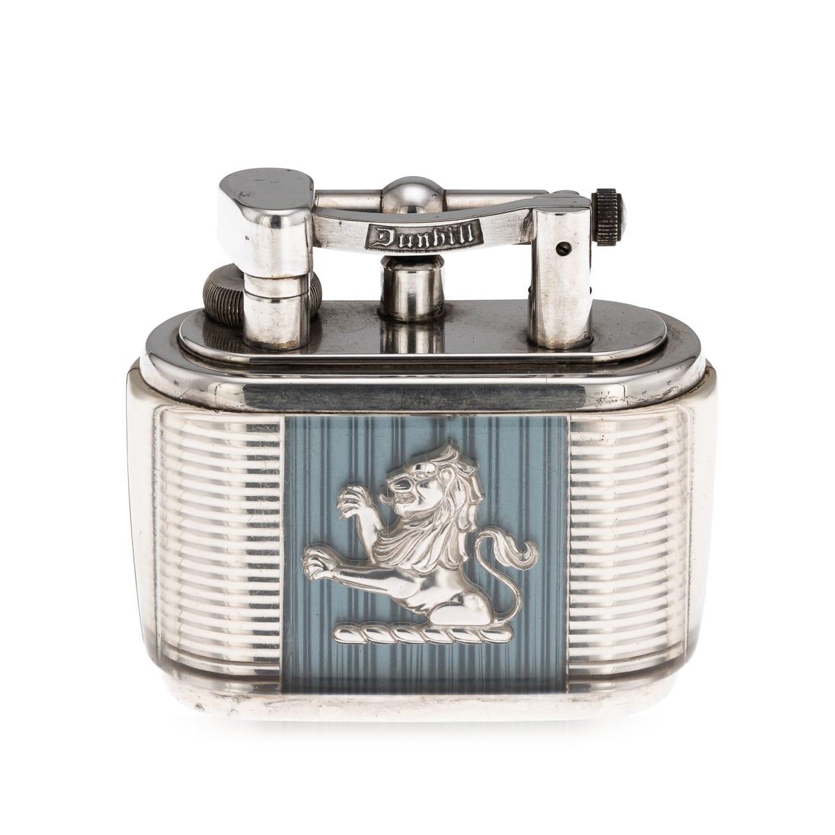 Altro Accendino d'epoca da tavolo Dunhill Half-Giant Joseph Lucas Clear Lucite, 1950 ca. in vendita