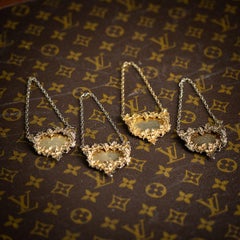Vintage 20thC English Gilt Solid Silver Set Of Four Spirit Labels, London c.1970