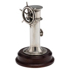 Vintage 20thC English Solid Silver 'Captains Wheel' Cigar Cutter c.1929