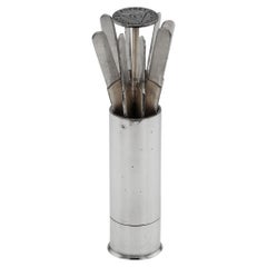 Vintage 20thC English Solid Silver Cartridge Butt Marker Placefinder By Asprey