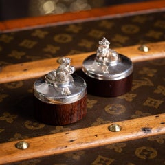 Vintage 20thC English Solid Silver Pair Of Trinket Boxes By Brian Fuller c.1989