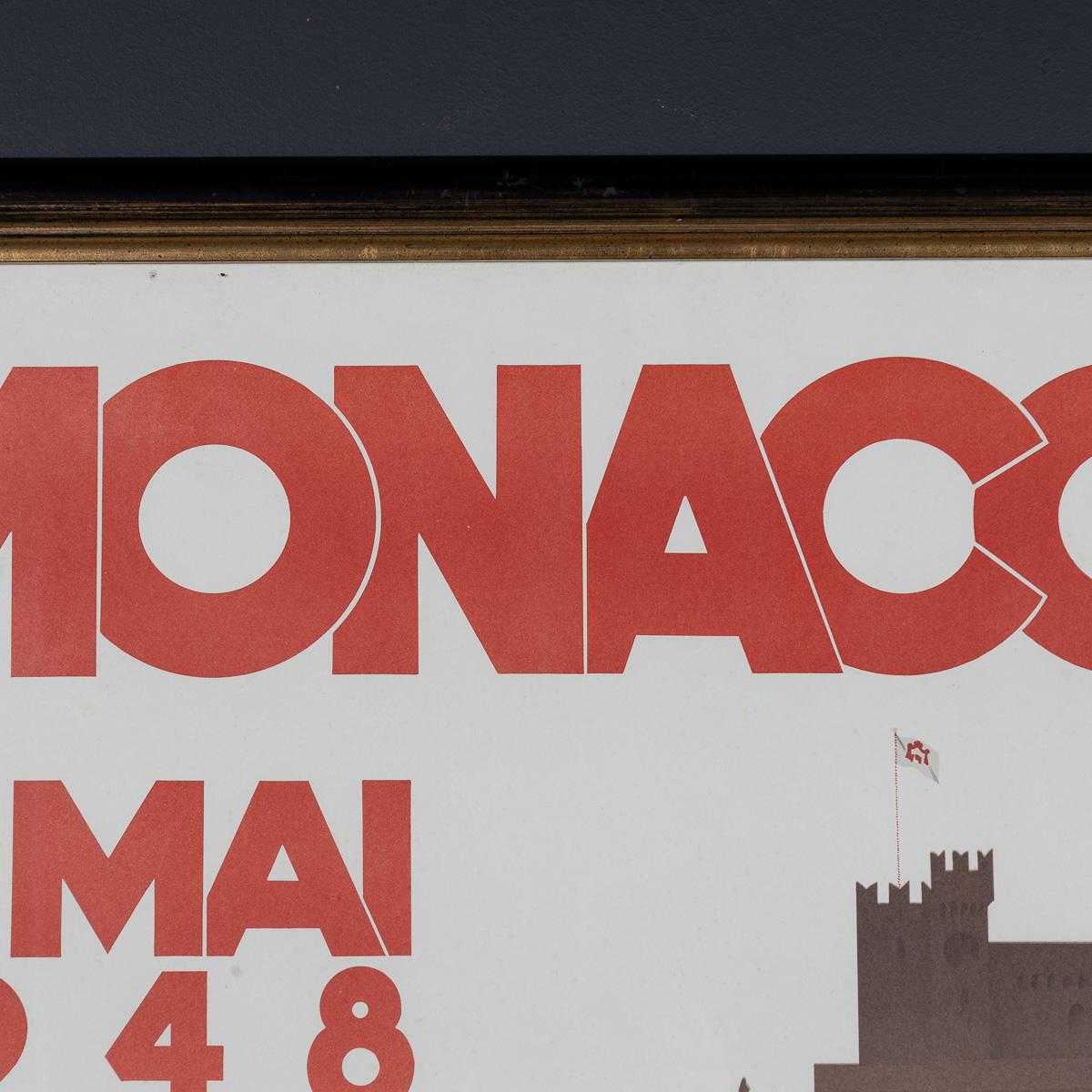 Vintage 20thC gerahmt 1948 Monaco Grand Prix Poster von Georges Hamel c.1985 im Zustand „Gut“ im Angebot in Royal Tunbridge Wells, Kent