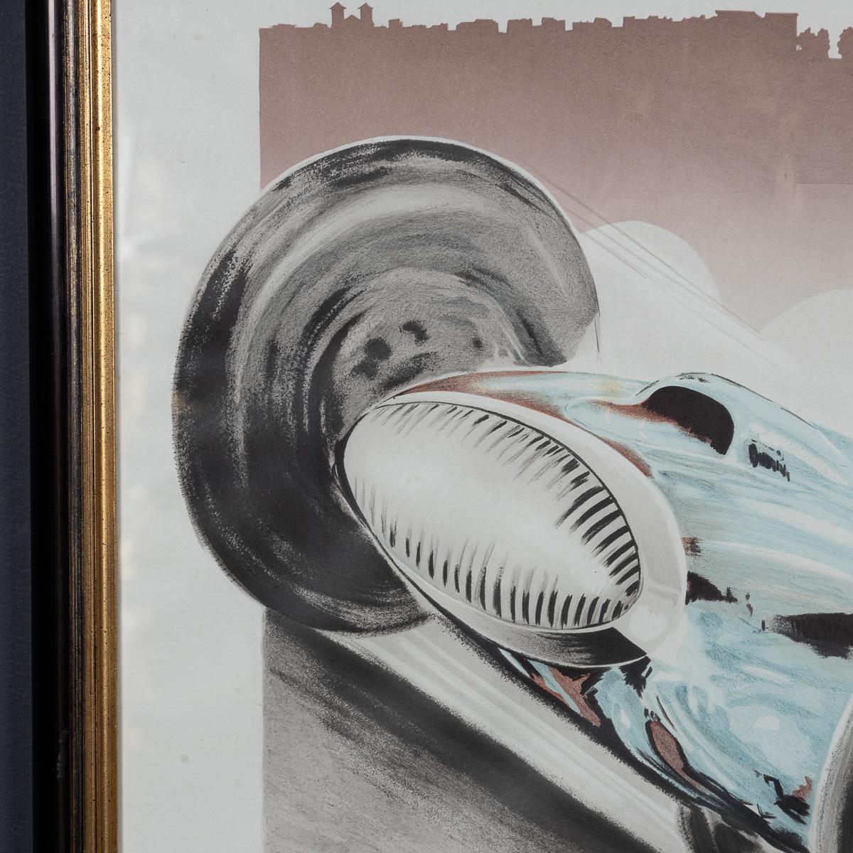 Vintage 20thC gerahmt 1948 Monaco Grand Prix Poster von Georges Hamel c.1985 im Angebot 2