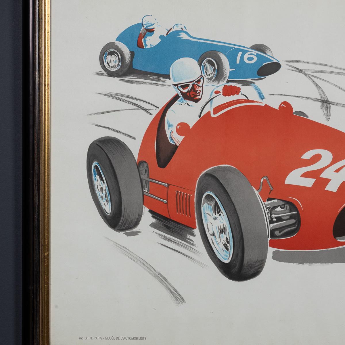 Poster incorniciato d'epoca del Gran Premio di Monaco del 1956 di Jean Ramel c.C. in vendita 2