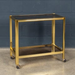 Vintage 20thC French Gilt Brass Drinks Trolley Attributable To Maison Jansen