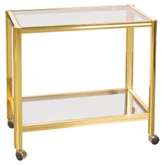 Vintage 20thC French Gilt Brass Drinks Trolley Attributable To Maison Jansen