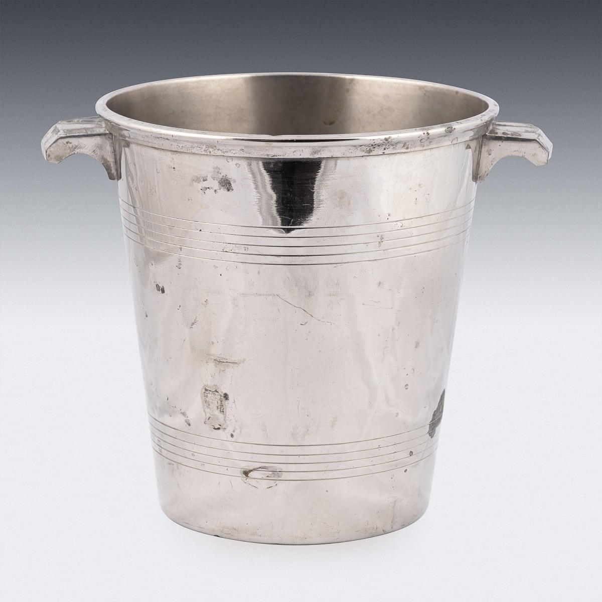 Francese Vintage A Merand & Co Epernay Champagne / Wine Cooler, placcato in argento, del XX secolo. in vendita