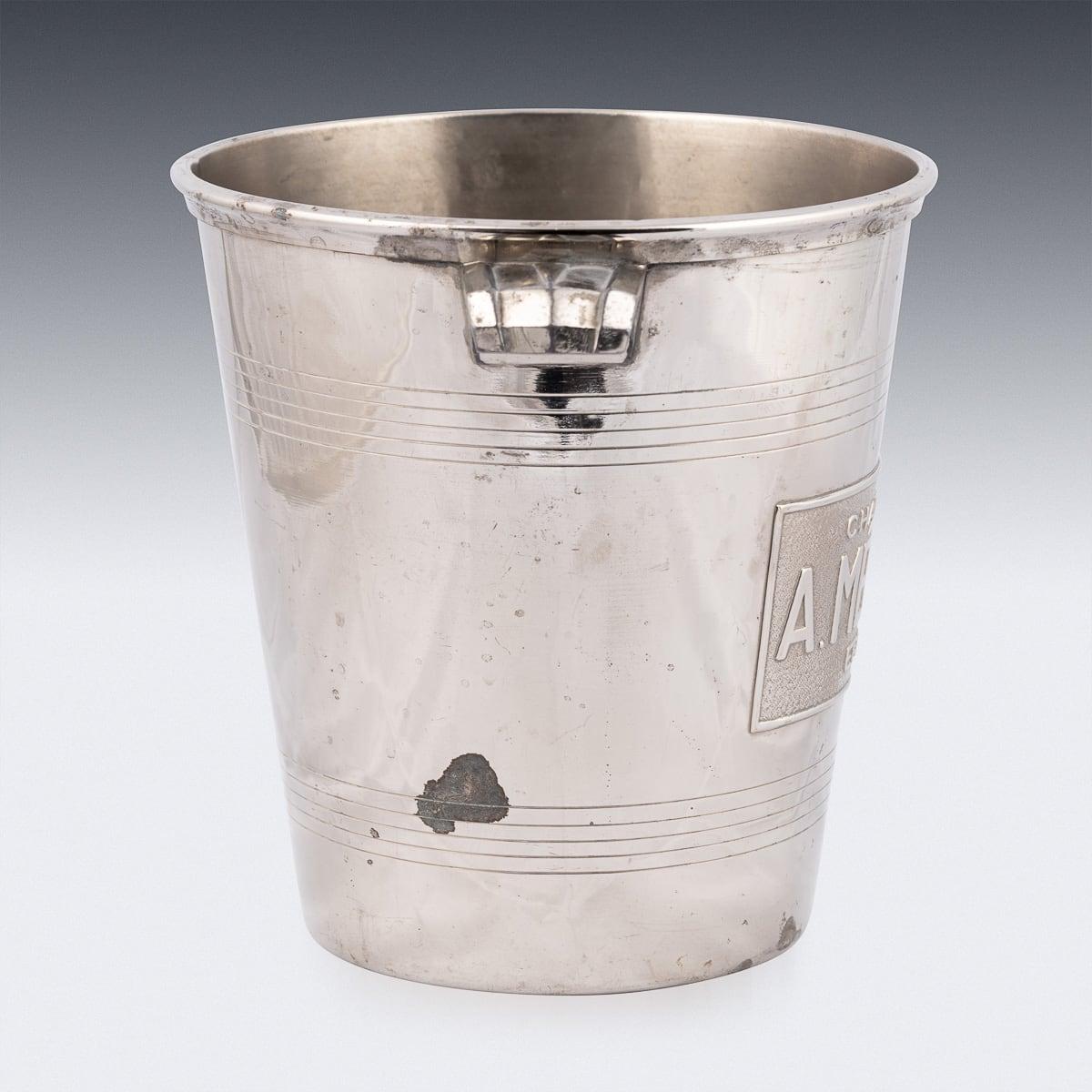 Vintage A Merand & Co Epernay Champagne / Wine Cooler, placcato in argento, del XX secolo. In condizioni buone in vendita a Royal Tunbridge Wells, Kent