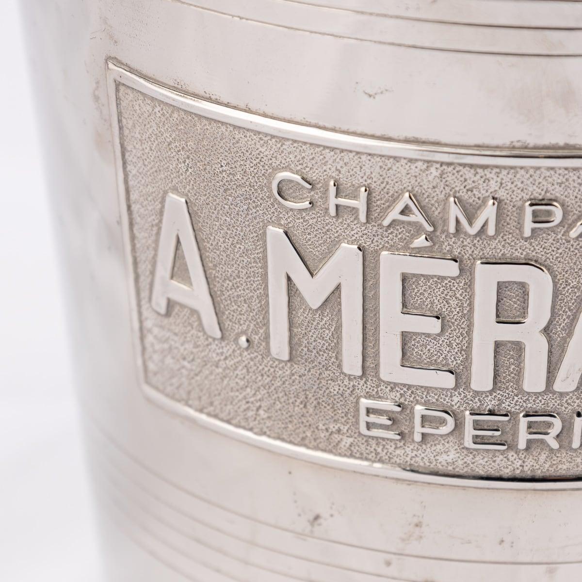 Vintage A Merand & Co Epernay Champagne / Wine Cooler, placcato in argento, del XX secolo. in vendita 2