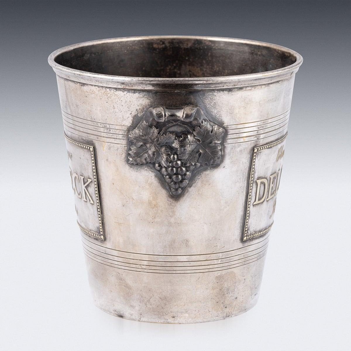 Französischer versilberter Delbeck Reims-Champagner-/Weinkühler, Vintage, 20. Jahrhundert, um 1930 (Art déco) im Angebot
