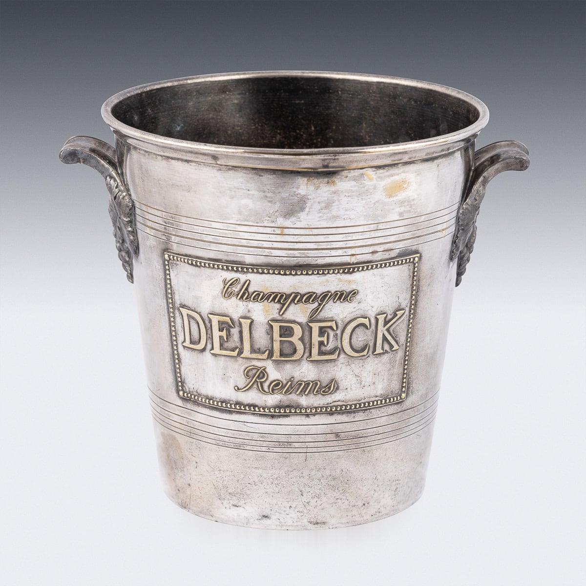 Französischer versilberter Delbeck Reims-Champagner-/Weinkühler, Vintage, 20. Jahrhundert, um 1930 im Zustand „Gut“ im Angebot in Royal Tunbridge Wells, Kent