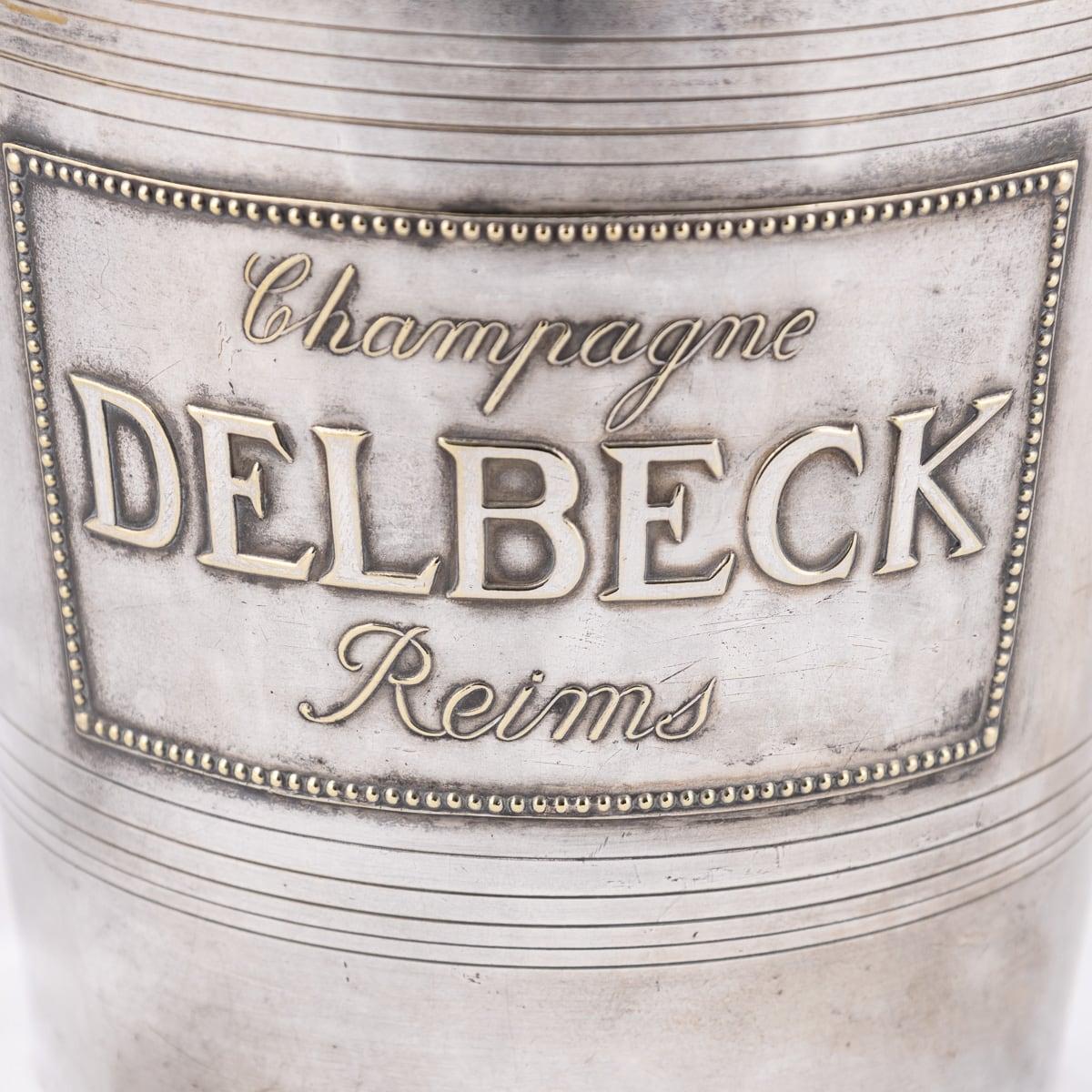 Französischer versilberter Delbeck Reims-Champagner-/Weinkühler, Vintage, 20. Jahrhundert, um 1930 im Angebot 3