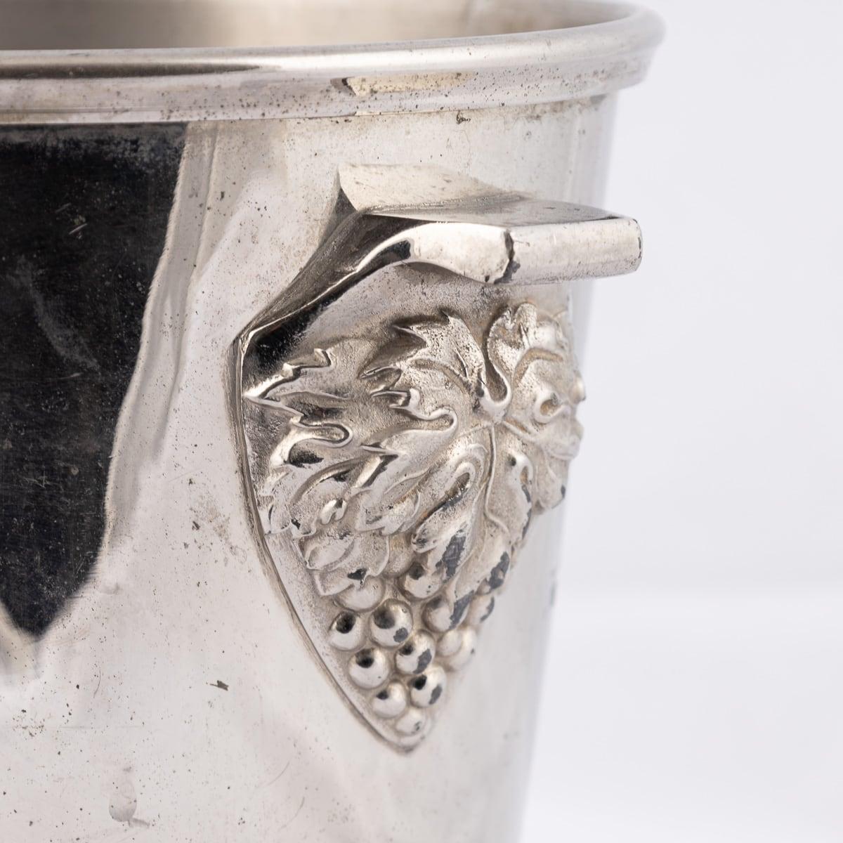 Champañera / Enfriador de vino Morlant Reims de plata francesa del siglo XX c.1930 en venta 3