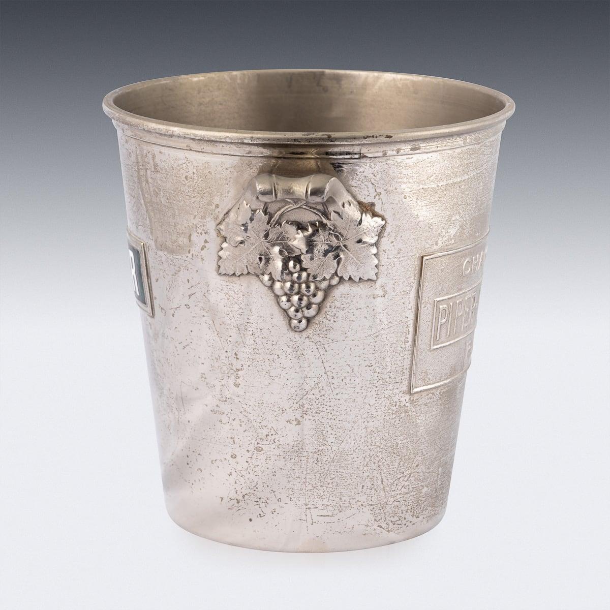 Art déco Vintage 20thC French Silver Plated Piper-Heidsieck Reims Champagne / Wine Cooler en vente