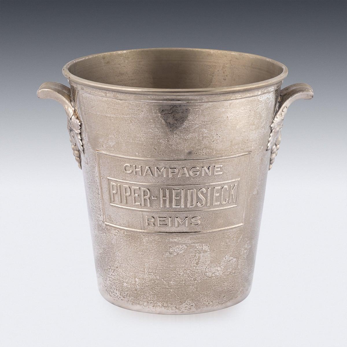 Français Vintage 20thC French Silver Plated Piper-Heidsieck Reims Champagne / Wine Cooler en vente