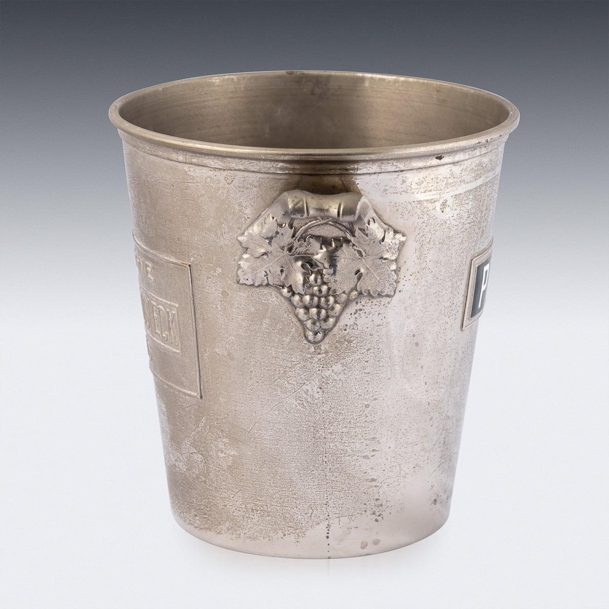 Vintage 20thC French Silver Plated Piper-Heidsieck Reims Champagne / Wine Cooler Bon état - En vente à Royal Tunbridge Wells, Kent