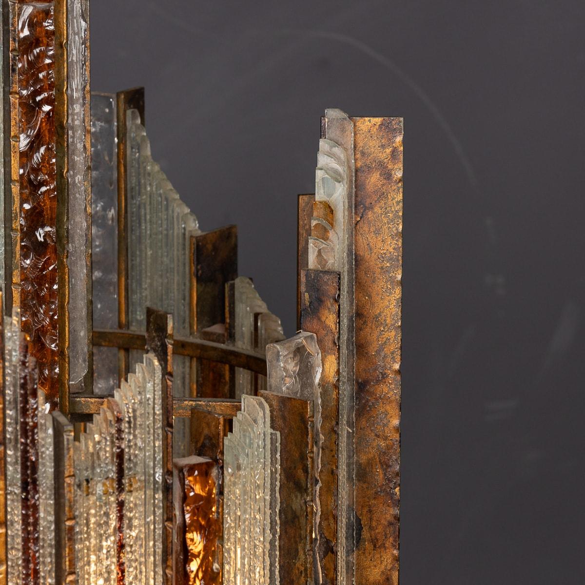 Vintage 20thC Italian Brutalist Pendant Light By Albano Poli For Poliarte c.1970 For Sale 7