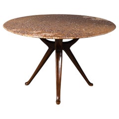 Italienischer runder Vintage-Esstisch aus Marmor des 20. Jahrhunderts von Osvaldo Borsani, um 1960
