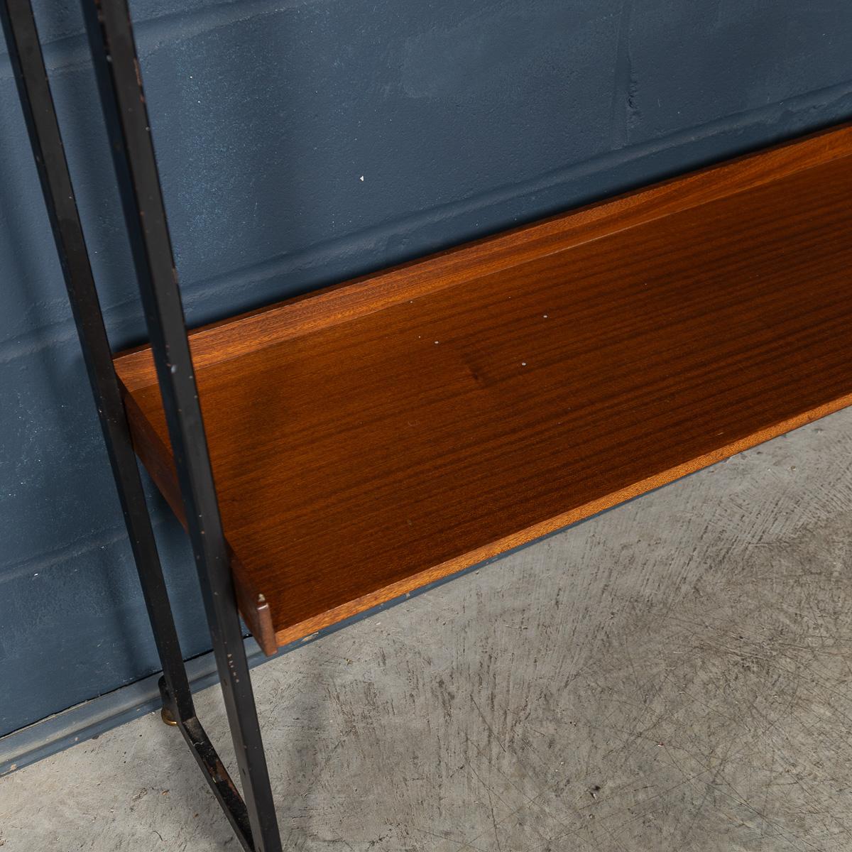 Vintage 20Thc Italian Modular Teak Wall Cabinet c.1960 For Sale 14
