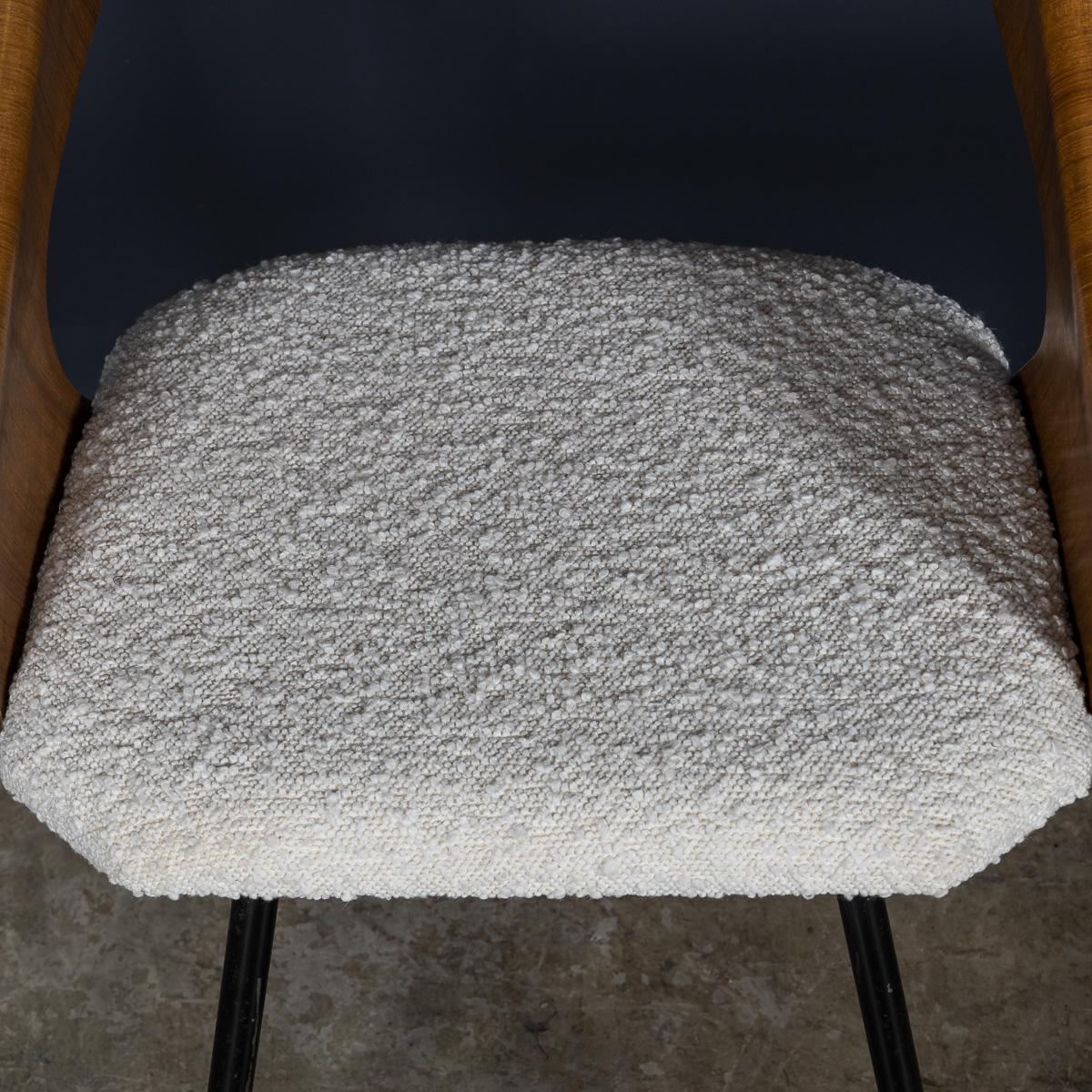 Juego de seis sillas de comedor de madera curvada de Carlo Ratti c.1950 en venta 3