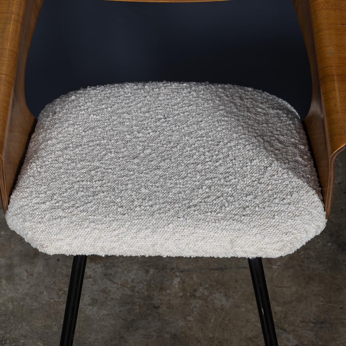 Juego de seis sillas de comedor de madera curvada de Carlo Ratti c.1950 en venta 5