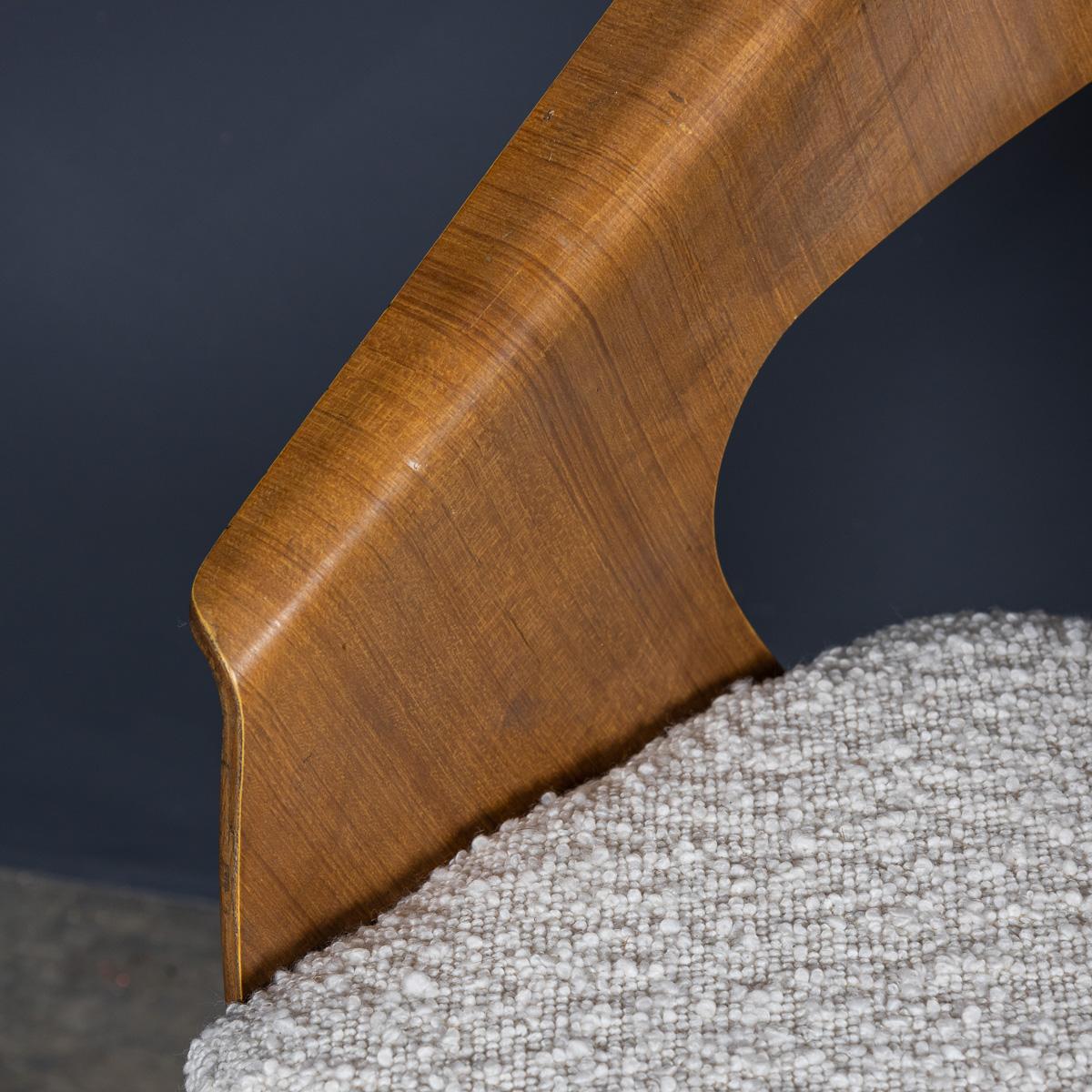 Juego de seis sillas de comedor de madera curvada de Carlo Ratti c.1950 en venta 11