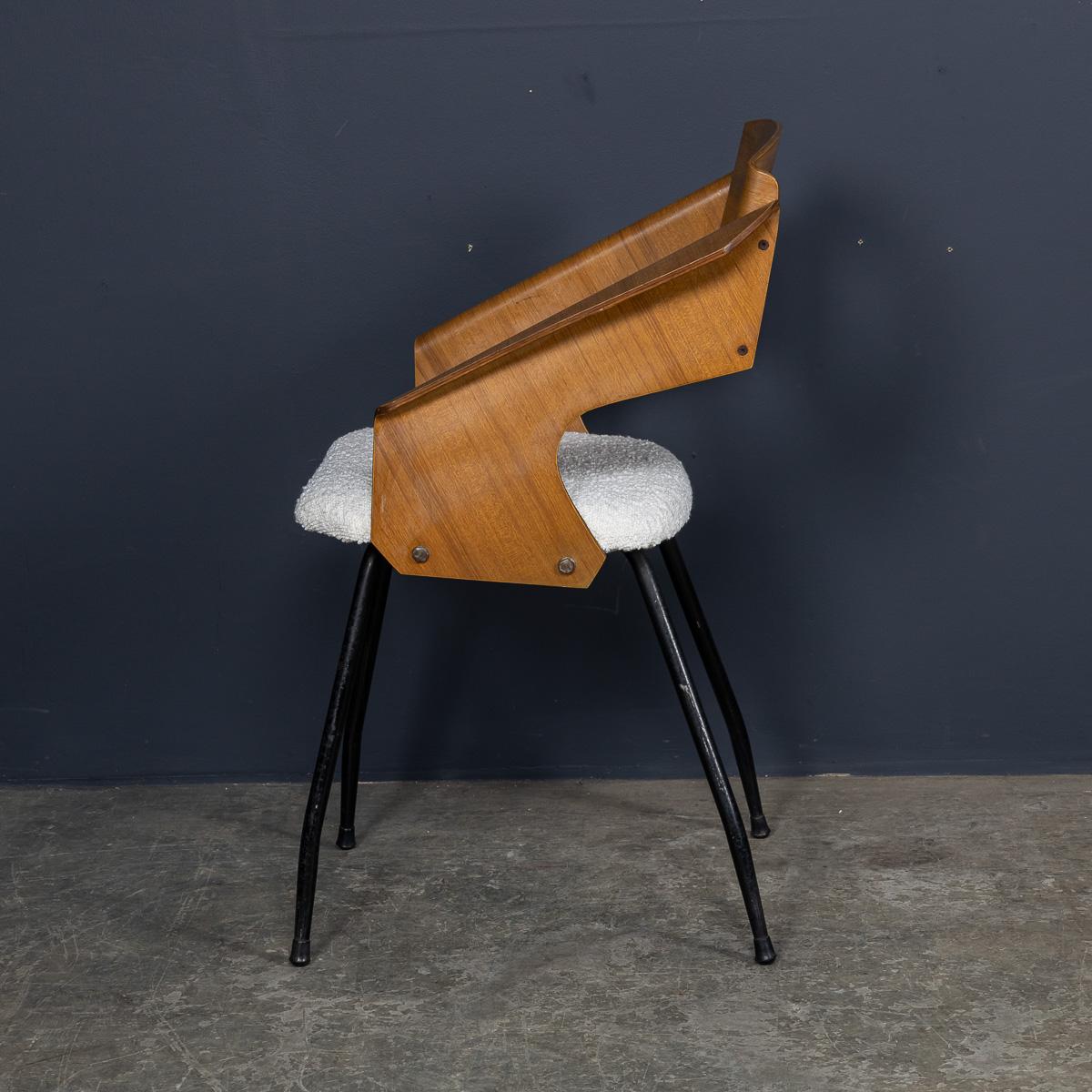 Juego de seis sillas de comedor de madera curvada de Carlo Ratti c.1950 en Bueno estado para la venta en Royal Tunbridge Wells, Kent