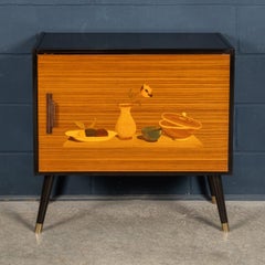 Vintage 20thC Italian Small Revolving Bar Sideboard c.1960