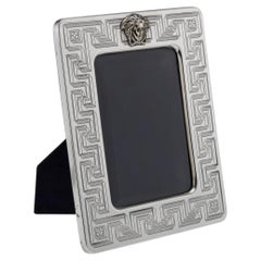 Marco de fotos vintage de Gianni Versace del siglo XX, de plata maciza y chapado en oro, de origen italiano
