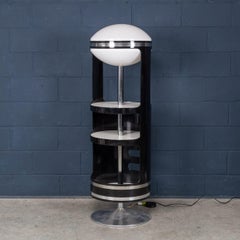 Vintage 20thC Italian Swivel Dry Bar With Integrated Light, By Joe Colombo