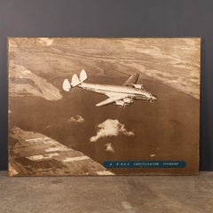Vintage 20thC Large Photograph Of A Boac Constellation Speedbird c.1950