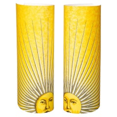 Vintage 20thC Pair Of Italian Fornasetti "Sole" Table Lamps By Antonangeli