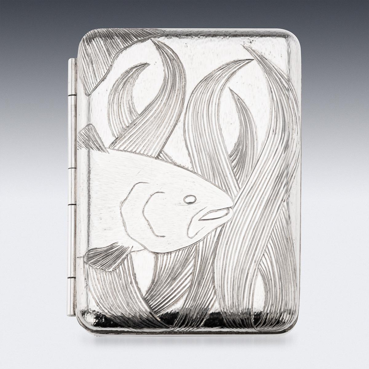 Schottisches Fliegenfischenetui aus massivem Silber des 20. Jahrhunderts, Angus Mcfadyen, ca. 1998 (Sonstiges) im Angebot