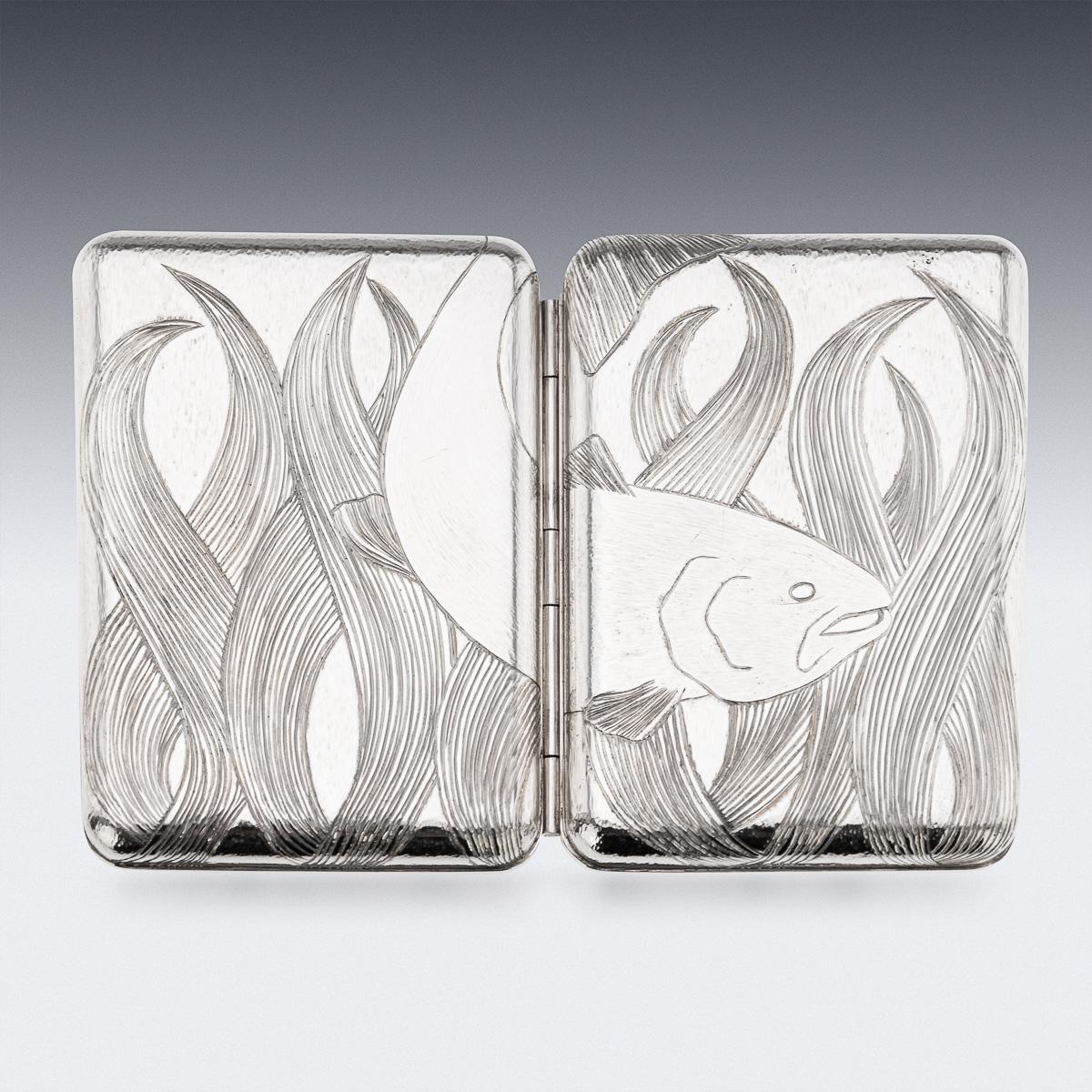 Schottisches Fliegenfischenetui aus massivem Silber des 20. Jahrhunderts, Angus Mcfadyen, ca. 1998 im Angebot 1