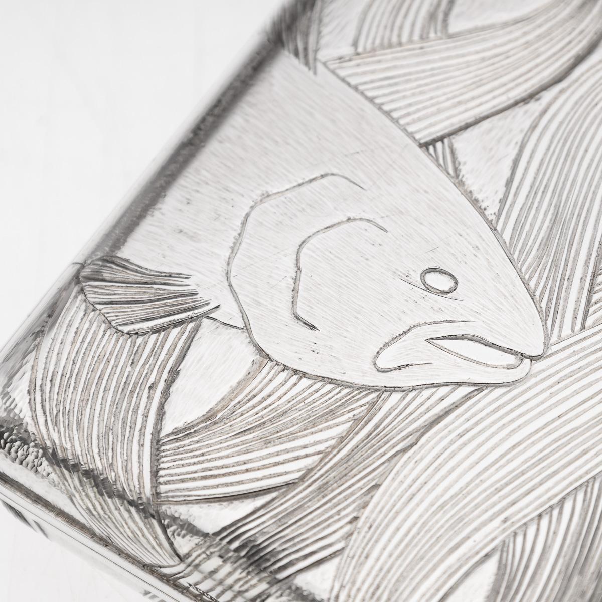 Schottisches Fliegenfischenetui aus massivem Silber des 20. Jahrhunderts, Angus Mcfadyen, ca. 1998 im Angebot 3