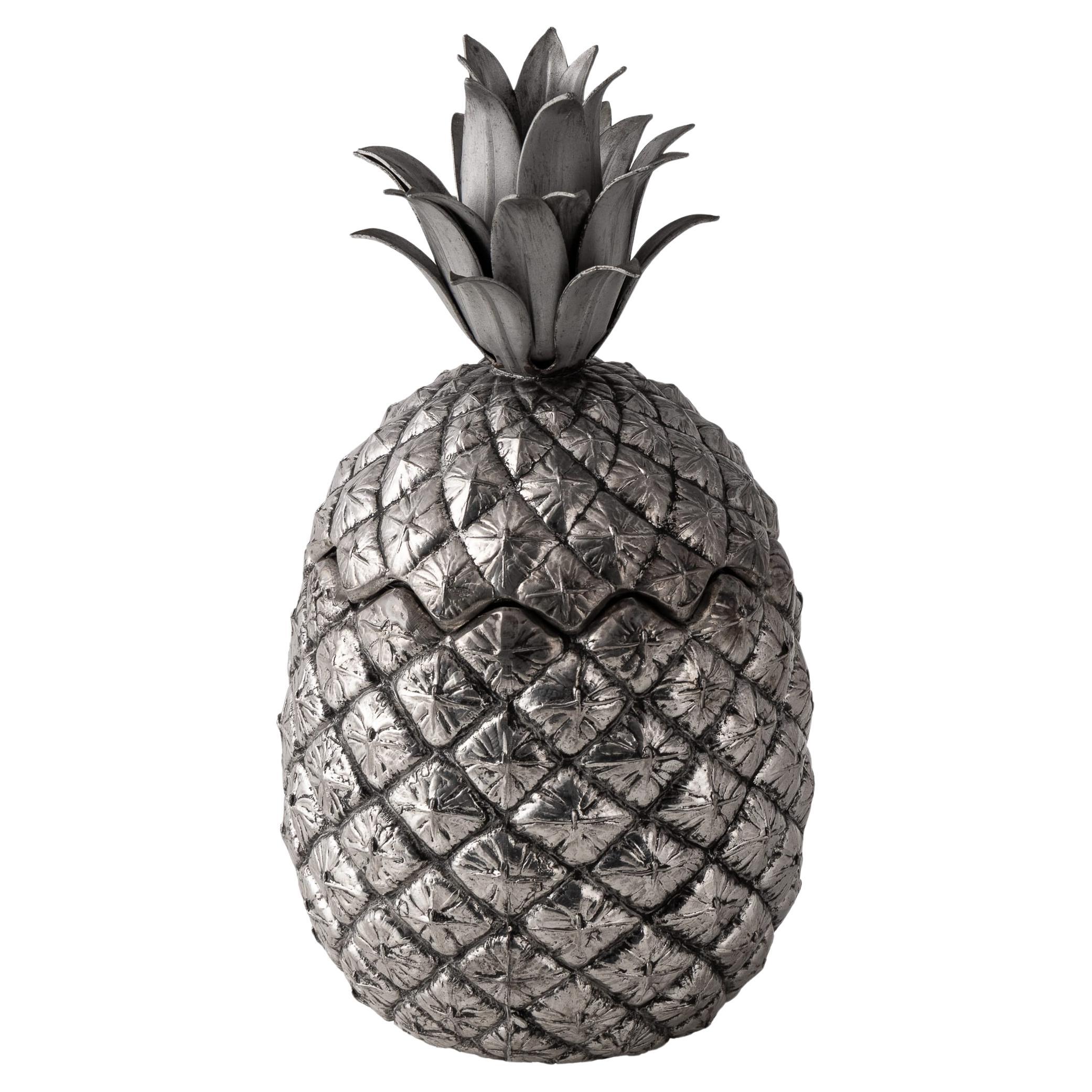 Vintage 20thC Silver Plated Pineapple Ice Bucket By Mauro Manetti, Italy c.1960