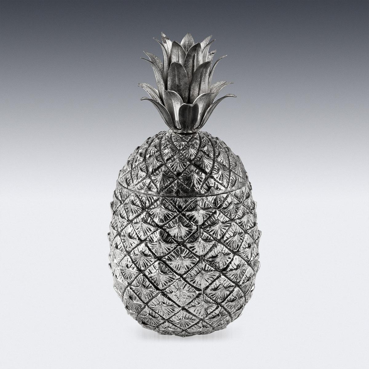 Autre Vintage 20thC Silver Plated Pineapple Ice Bucket By Mauro Manetti, Italy c.1970 en vente