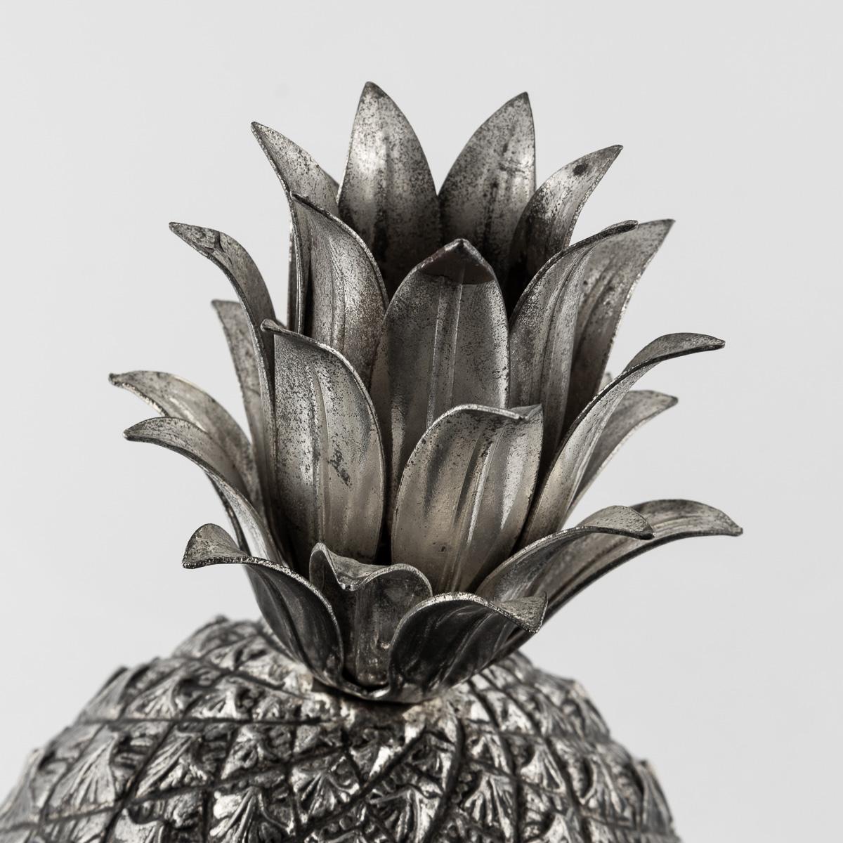 20ième siècle Vintage 20thC Silver Plated Pineapple Ice Bucket By Mauro Manetti, Italy c.1970 en vente