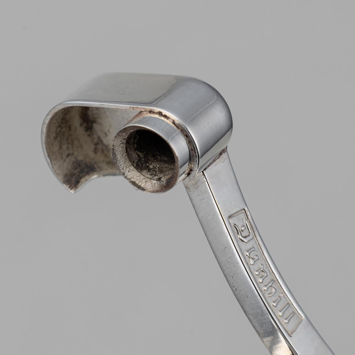 Vintage 20thC Snakeskin Leather & Silver Plated Dunhill Table Lighter c.1960 en vente 2
