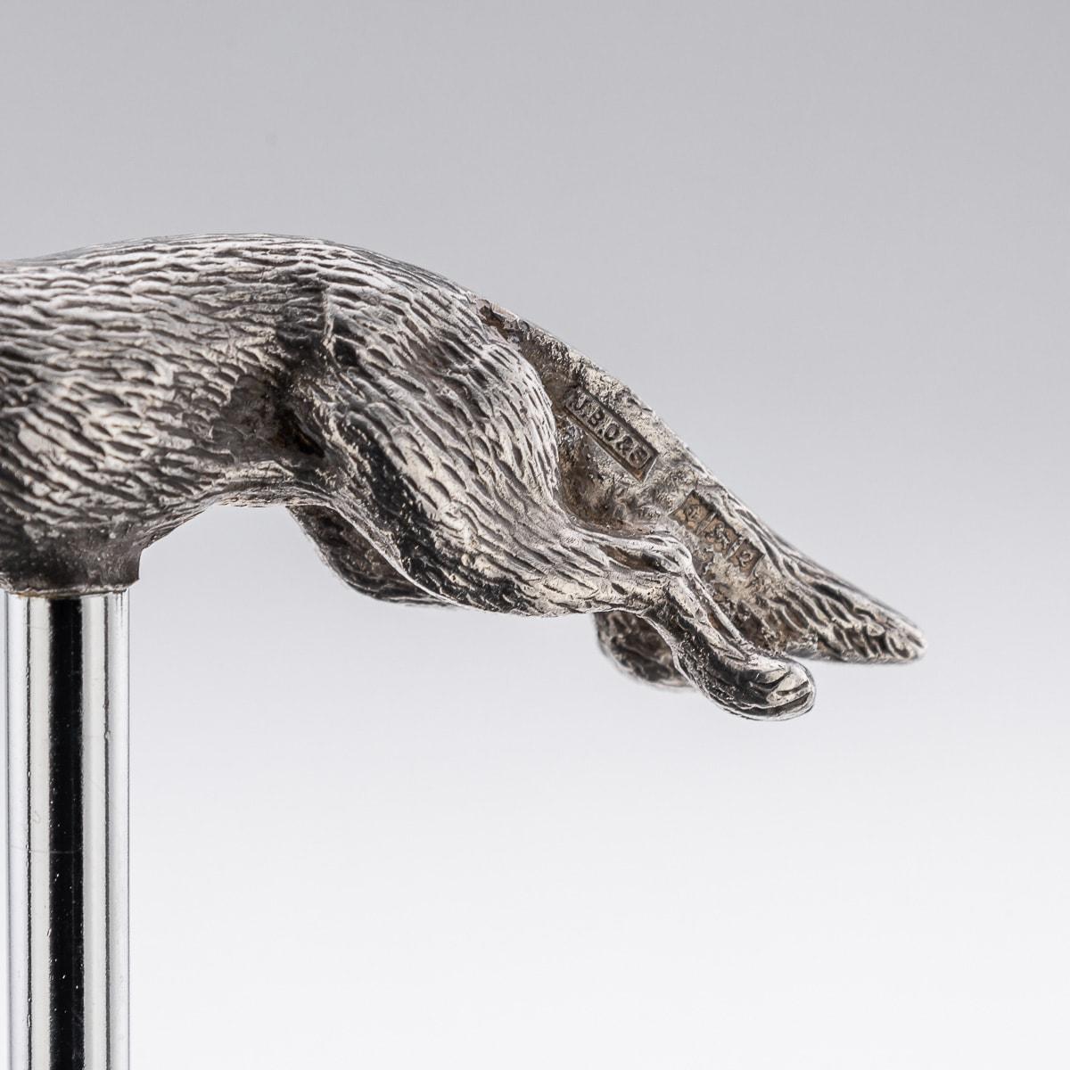Mid-20th Century Vintage 20thC Solid Silver Bottle Opener In The Shape Of A Fox, England c.1965 For Sale