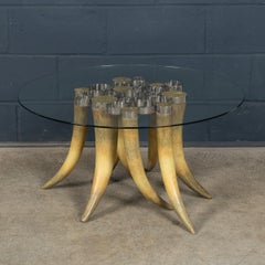 Vintage 20thC Spanish Faux Tusk Dining Table In The Manner Of Valenti c.1970