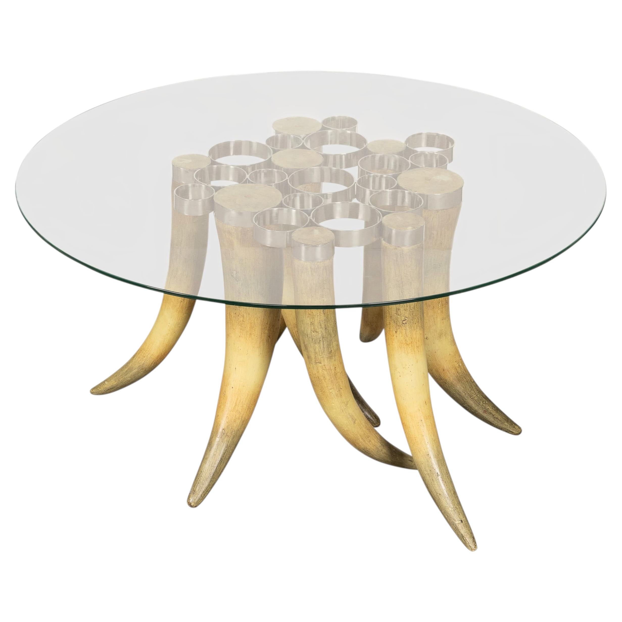 Vintage 20thC Spanish Faux Tusk Dining Table In The Manner Of Valenti c.1970 For Sale